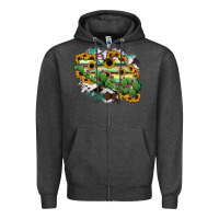 Charcoal Heather Guerrero Map Zipper Hoodie - RanaPortraitStore