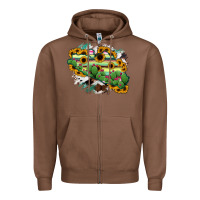 Chestnut Guerrero Map Zipper Hoodie - RanaPortraitStore