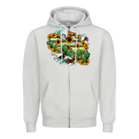 Dove Grey Guerrero Map Zipper Hoodie - RanaPortraitStore