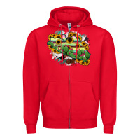Red Guerrero Map Zipper Hoodie - RanaPortraitStore