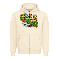 Sandshell Guerrero Map Zipper Hoodie - RanaPortraitStore