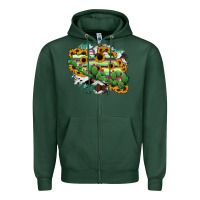 Sports Green Guerrero Map Zipper Hoodie - RanaPortraitStore