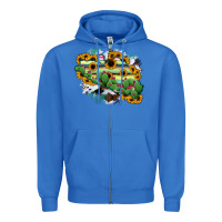 True Royal Guerrero Map Zipper Hoodie - RanaPortraitStore