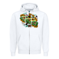 White Guerrero Map Zipper Hoodie - RanaPortraitStore