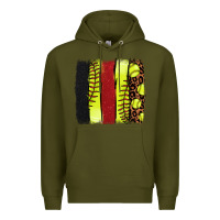 Army Green Softball brushstroke Premium Hoodie - HowdyJamesFarm