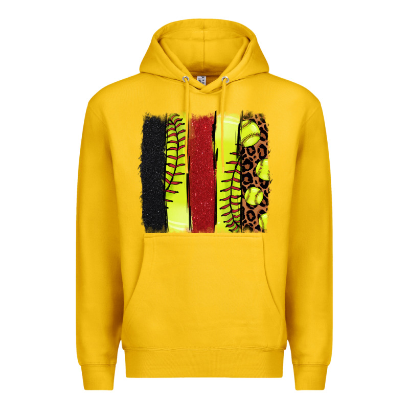 Softball Brushstroke Premium Hoodie by HowdyJamesFarm | Teevron