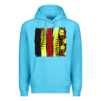 Ocean Blue Softball brushstroke Premium Hoodie - HowdyJamesFarm