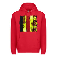Red Softball brushstroke Premium Hoodie - HowdyJamesFarm