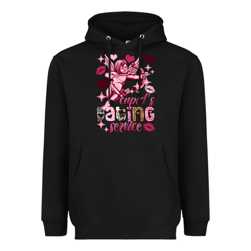 Cupid's Dating Service Valentine's Day Heavyweight Hoodie by HowdyJamesFarm | Teevron