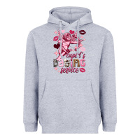 Heather Grey Cupid's dating service Valentine's Day Heavyweight Hoodie - HowdyJamesFarm
