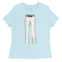 Baby Blue baseball uniform pant fa element Ladies Tee - FaDigitalArtStudio