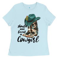Baby Blue Should Have Been A Cowgirl Ladies Tee - JahusDesignShop