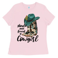 Bubblegum Pink Should Have Been A Cowgirl Ladies Tee - JahusDesignShop