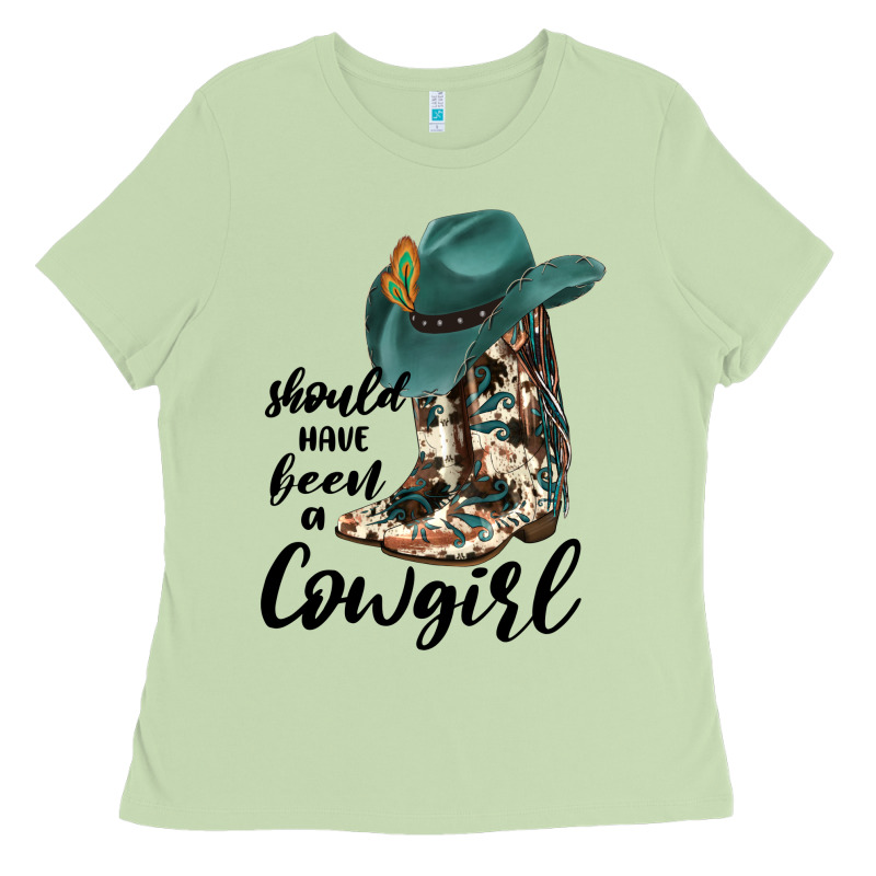 Should Have Been A Cowgirl Ladies Tee by JahusDesignShop | Teevron