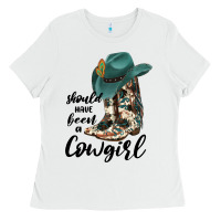 White Should Have Been A Cowgirl Ladies Tee - JahusDesignShop