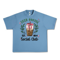 Pebble Blue iced coffee social club Urban Heavy Tee - MaliasSmallBusiness