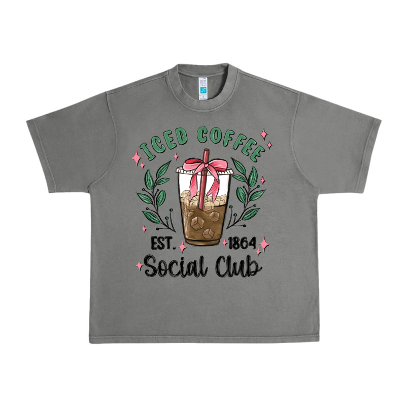Iced Coffee Social Club Urban Heavy Tee by MaliasSmallBusiness | Teevron
