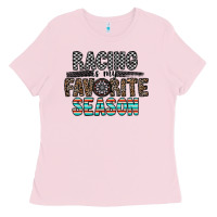 Bubblegum Pink racing is my favorite season Ladies Tee - CowhideDigitalArt