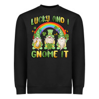 Black lucky and i gnome it Heavyweight Sweatshirt - MaliasSmallBusiness