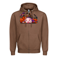 Chestnut Halloween Baby Pig Zipper Hoodie - RanaPortraitStore