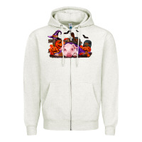 Oatmeal Heather Halloween Baby Pig Zipper Hoodie - RanaPortraitStore