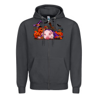 Smoke Halloween Baby Pig Zipper Hoodie - RanaPortraitStore