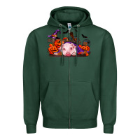 Sports Green Halloween Baby Pig Zipper Hoodie - RanaPortraitStore