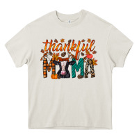 Cream thankful mama holstein cow Heavy Core Tee - RacoonDesign