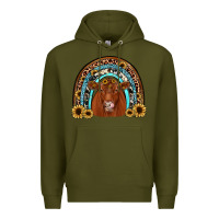 Army Green red angus rainbow Premium Hoodie - JahusDesignShop
