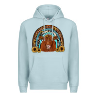 Blue Mist red angus rainbow Premium Hoodie - JahusDesignShop