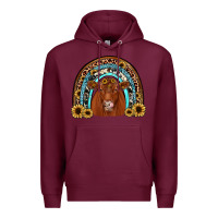 Burgundy red angus rainbow Premium Hoodie - JahusDesignShop