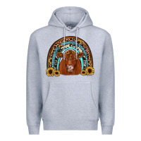 Heather Grey red angus rainbow Premium Hoodie - JahusDesignShop