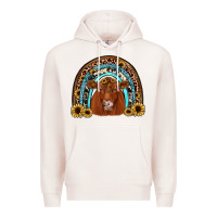 Pale Pink red angus rainbow Premium Hoodie - JahusDesignShop