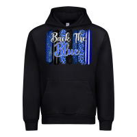 Black Back the blue brushstrokes Urban Hoodie - FaDigitalArtStudio
