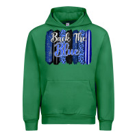 Emerald Back the blue brushstrokes Urban Hoodie - FaDigitalArtStudio