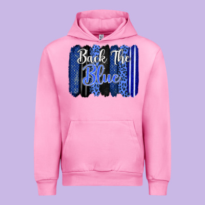 Back The Blue Brushstrokes Urban Hoodie Designed By Fadigitalartstudio