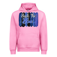 Fuchsia Pink Back the blue brushstrokes Urban Hoodie - FaDigitalArtStudio