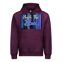 Mauve Wine Back the blue brushstrokes Urban Hoodie - FaDigitalArtStudio