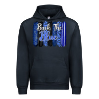 Navy Back the blue brushstrokes Urban Hoodie - FaDigitalArtStudio