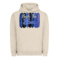 Pigment French Oak Back the blue brushstrokes Urban Hoodie - FaDigitalArtStudio
