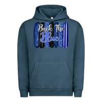 Pigment Midnight Navy Back the blue brushstrokes Urban Hoodie - FaDigitalArtStudio