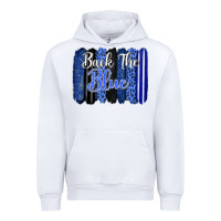 White Back the blue brushstrokes Urban Hoodie - FaDigitalArtStudio