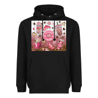 Black cafecito y chisme with leopard tumbler tbs Heavyweight Hoodie - TumblerDesignByShophia