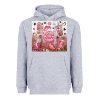 Heather Grey cafecito y chisme with leopard tumbler tbs Heavyweight Hoodie - TumblerDesignByShophia