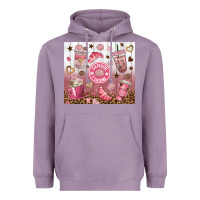Lavender cafecito y chisme with leopard tumbler tbs Heavyweight Hoodie - TumblerDesignByShophia