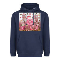 Navy cafecito y chisme with leopard tumbler tbs Heavyweight Hoodie - TumblerDesignByShophia