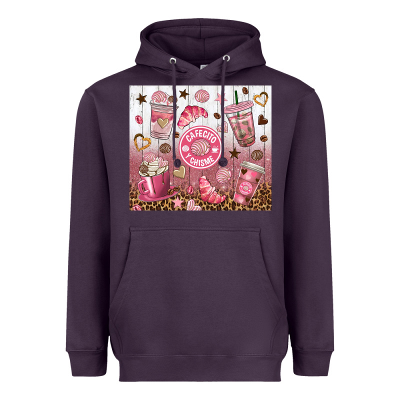 Cafecito Y Chisme With Leopard Tumbler Tbs Heavyweight Hoodie by TumblerDesignByShophia | Teevron