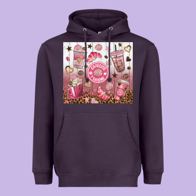 Cafecito Y Chisme With Leopard Tumbler Tbs Heavyweight Hoodie Designed By Tumblerdesignbyshophia