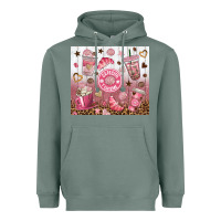Sage cafecito y chisme with leopard tumbler tbs Heavyweight Hoodie - TumblerDesignByShophia