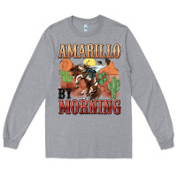 Heather Grey amarillo by morning Long Sleeve Tee - MaliasSmallBusiness
